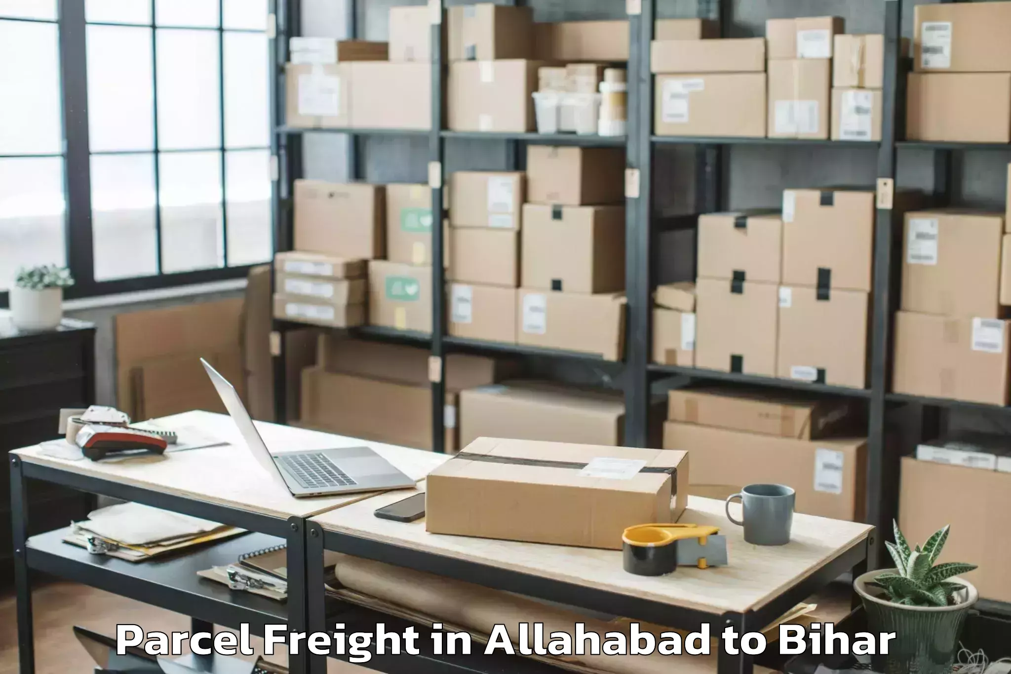 Top Allahabad to Lauriya Parcel Freight Available